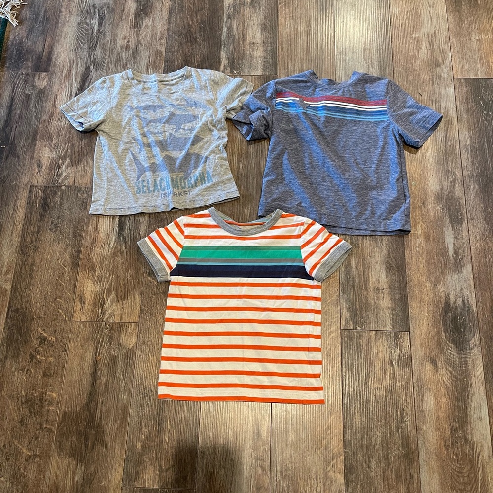 Striped and Graphic Kids T-Shirts Set